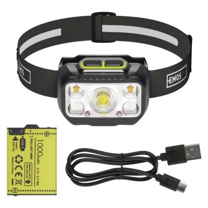 Torcia frontale ricaricabile ad intensità regolabile LED/3xAAA/1000 mAh 3,7V