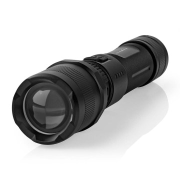 Torcia ricaricabile a LED dimmerabile in alluminio 10W/5V 2200 mAh IPX4 nera