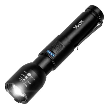 Torcia ricaricabile a LED Dimmerabile LED/20W/5V IPX4 800 brillante 2000 mAh