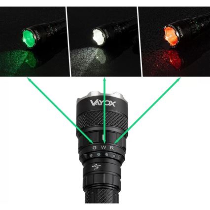 Torcia ricaricabile LED RGBW Dimmerabile LED/15W/5V IP66 1500 lucido 2000 mAh