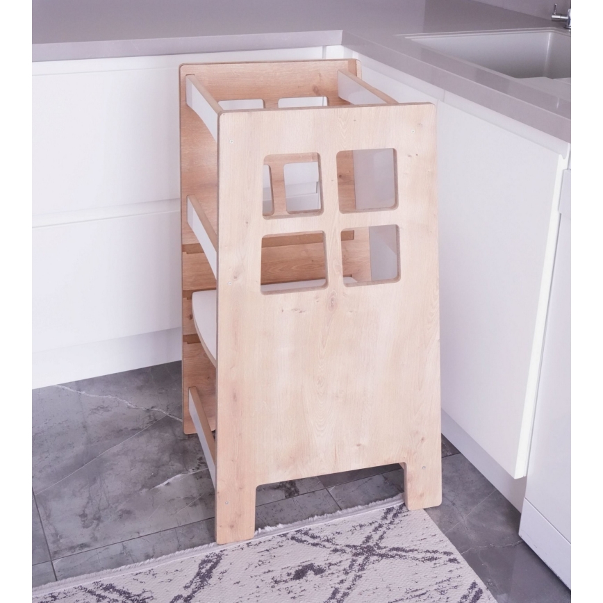 Tour d'apprentissage KULE 90x50 cm marron/blanc