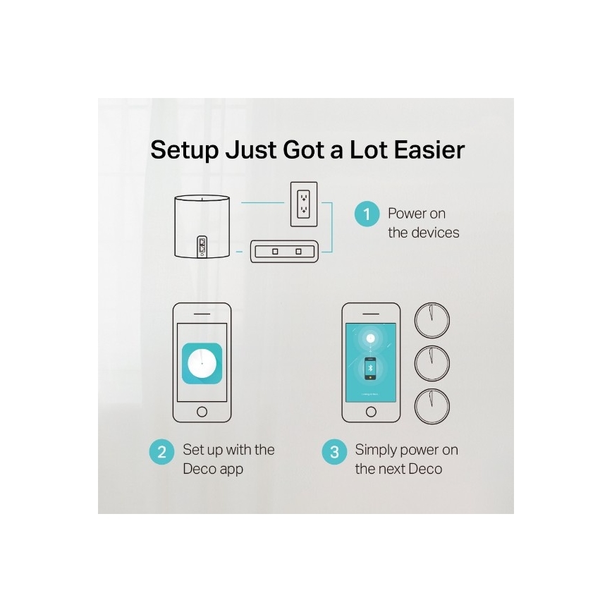 TP-Link - 3er-Set Wi‑Fi 6 Mesh-System für das gesamte Zuhause Deco X50