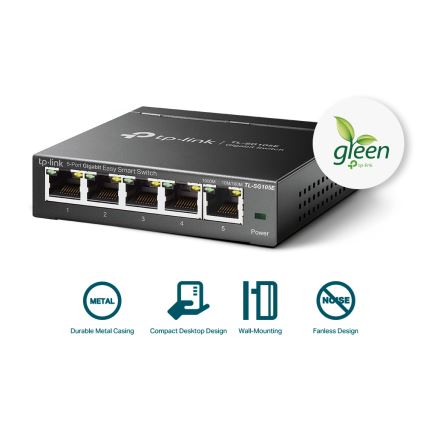 TP-Link - 5‑Port Gigabit Easy Smart Switch