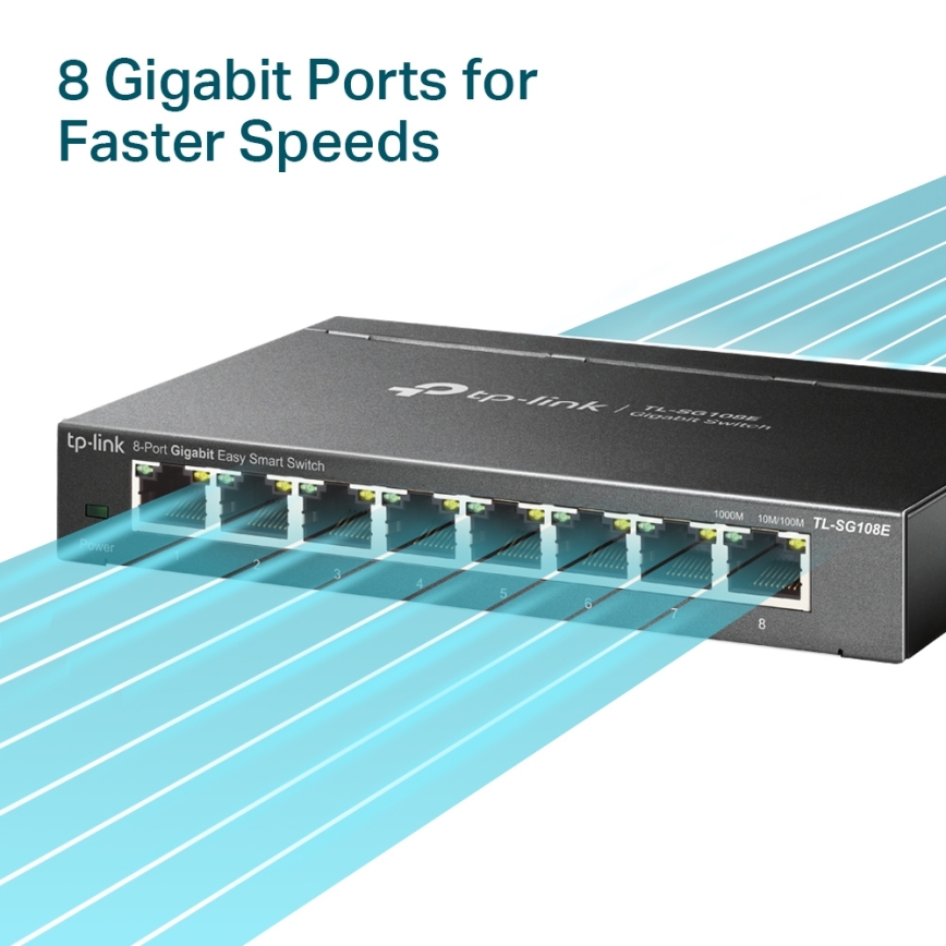 TP-Link - 8‑Port‑Gigabit Easy Smart Switch