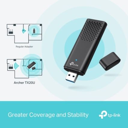 TP-Link - Adattatore USB wireless a doppia banda con Wi‑Fi 6