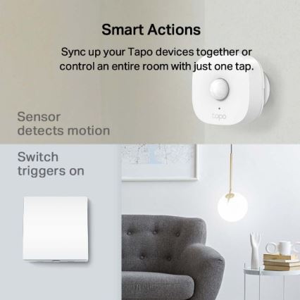 TP-Link - Interrupteur d'éclairage connecté 2xAAA Wi-Fi