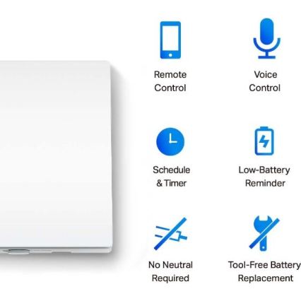 TP-Link - Interruttore intelligente per luci 2xAAA Wi-Fi