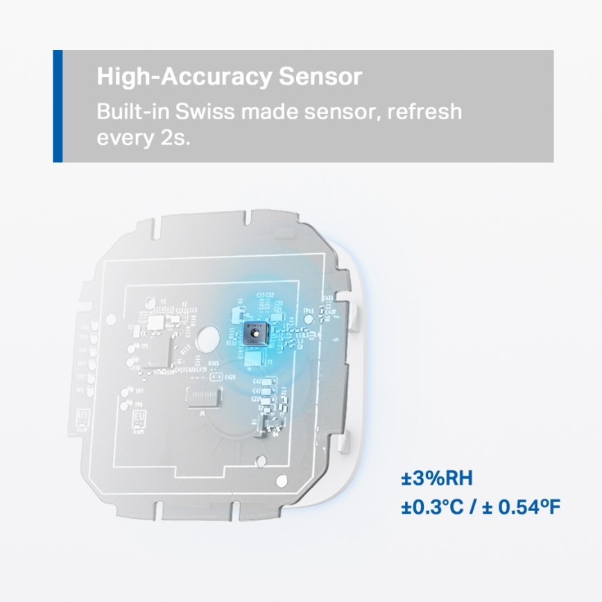 TP-Link - Monitor intelligente per la misurazione della temperatura e dell'umidità, 2x AAA
