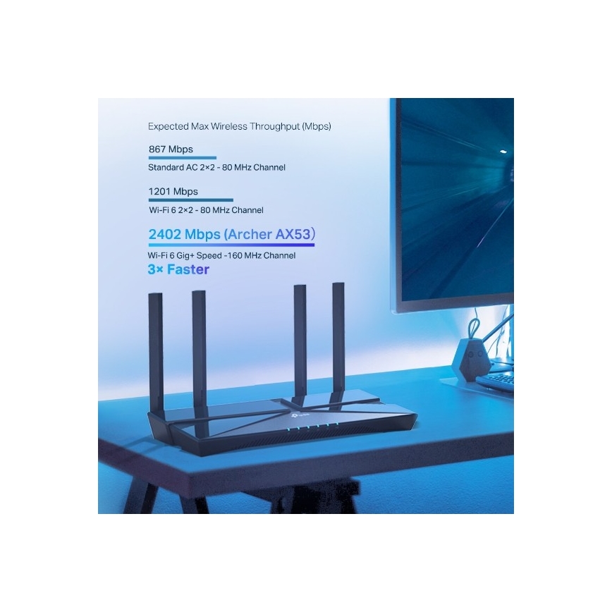 TP-Link - Router Wi‑Fi 6 Gigabit a doppia banda Archer AX53