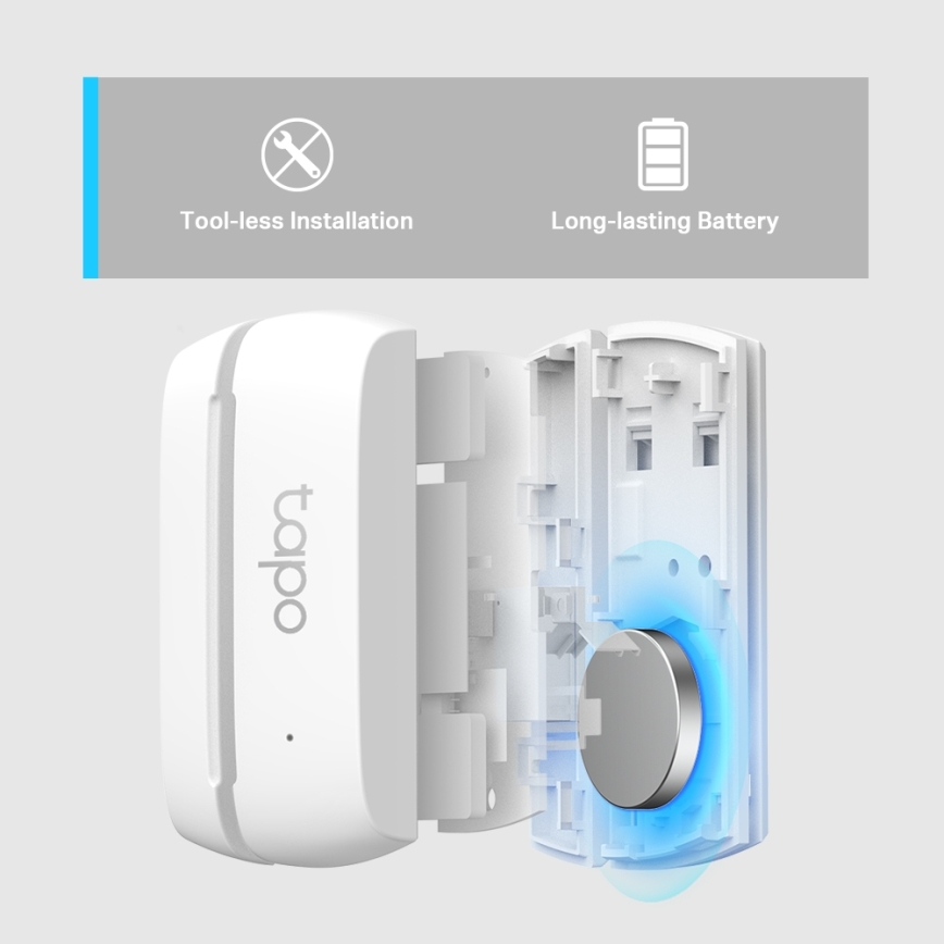 TP-Link - Sensore di contatto smart 1xCR2032 Wi-Fi