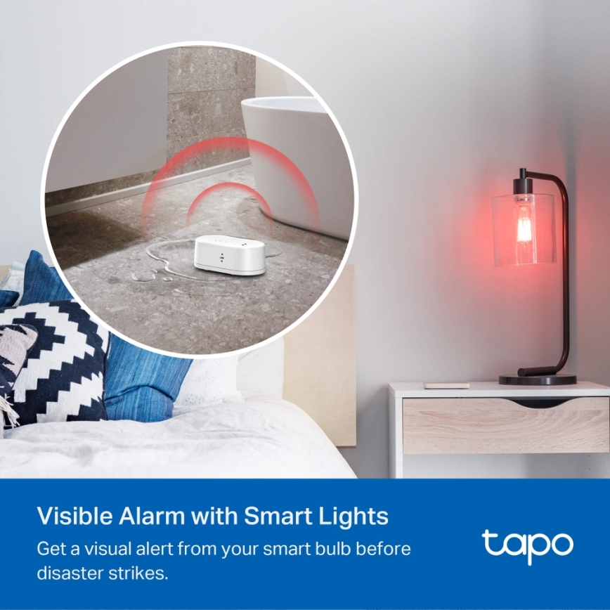 TP-Link - Sensore intelligente di perdite d'acqua, 2x AAA, Wi‑Fi