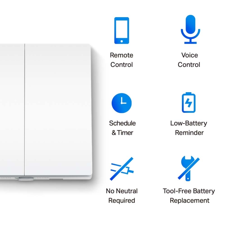 TP-Link - Smart 2-Tasten-Lichtschalter 2xAAA
