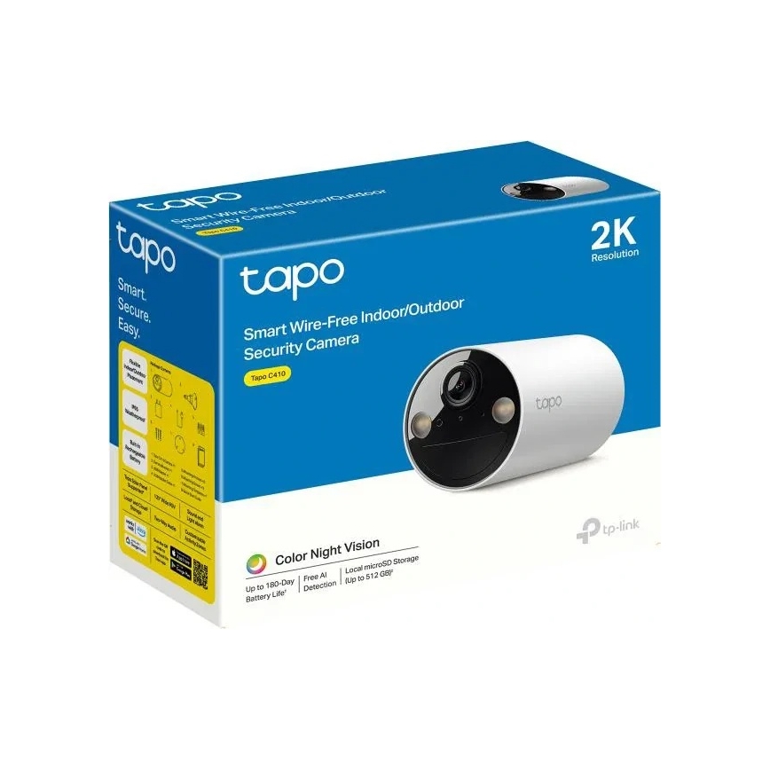 TP-Link - Intelligente Außenkamera mit Sensor, Schutzklasse IP65, Wi-Fi