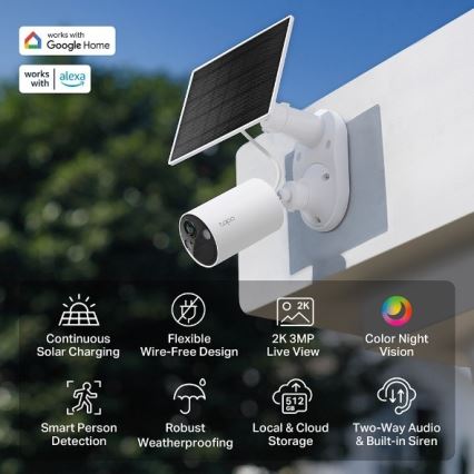 TP-Link - Außen-Solarkamera mit Sensor IP65 Wi-Fi