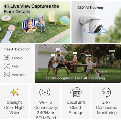 TP-Link - Telecamera esterna con sensore IP66 Wi-Fi