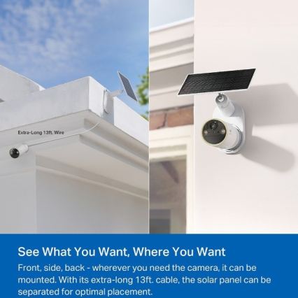 TP-Link - Telecamera solare per esterni con sensore, IP66, Wi-Fi