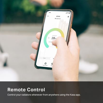TP-Link - Testa termostatica intelligente con display LCD, alimentata da 2x AA, Tuya
