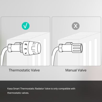 TP-Link - Tête thermostatique intelligente Tuya avec écran LCD, alimentée par 2xAA
