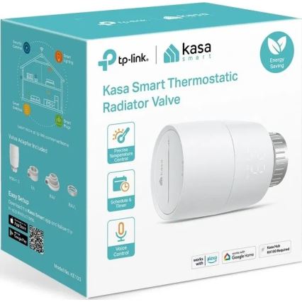 TP-Link - Tête thermostatique intelligente Tuya avec écran LCD, alimentée par 2xAA