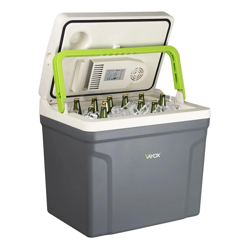 Tragbare Auto-Kühlbox mit Heizfunktion 27 l 230V/12V/24V grau