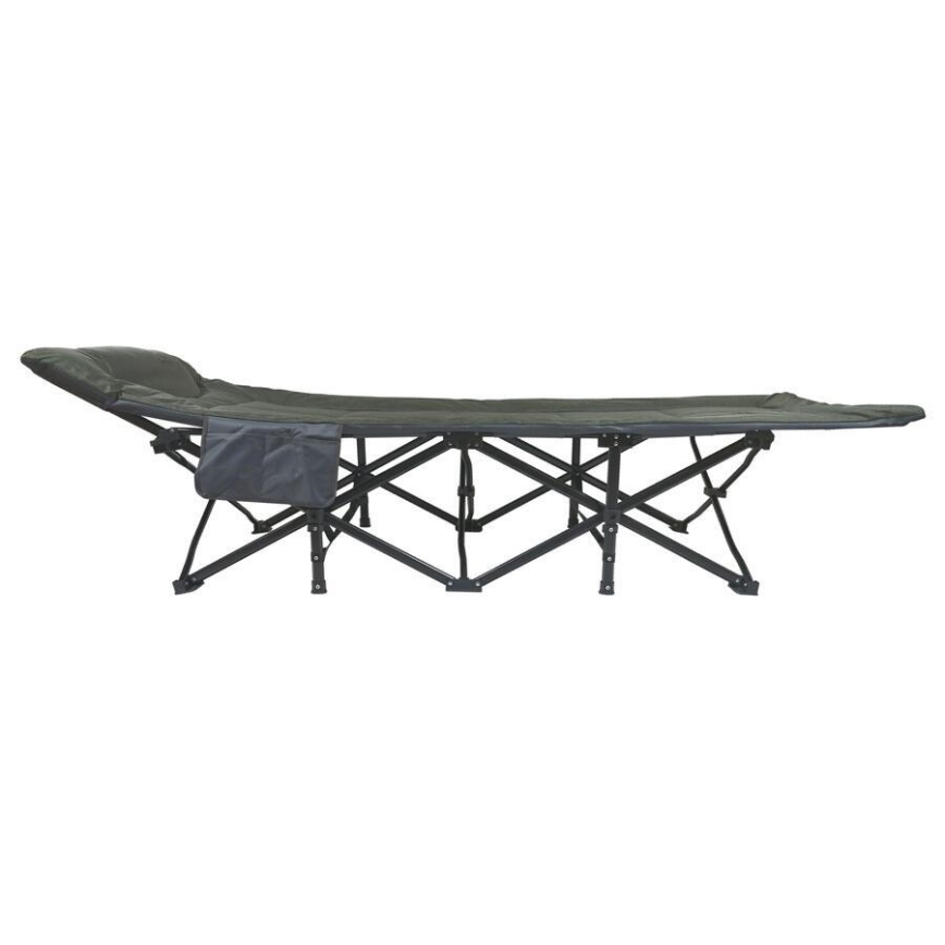 Transat de camping pliant gris