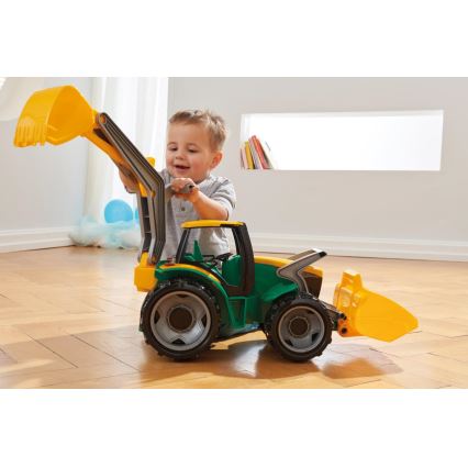 Trattore con benna 65 cm verde/giallo