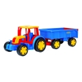 Trattore con rimorchio 102 cm rosso/blu/giallo