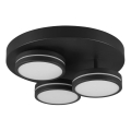 Trio - dimmbare LED-Deckenleuchte FRANKLIN 3xLED/8,5W/230V 3000K Ø 35 cm schwarz