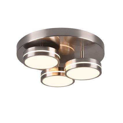 Trio - dimmbare LED-Deckenleuchte FRANKLIN 3x LED / 8,5 W / 230 V / 3000 K Ø 35 cm mattchrom