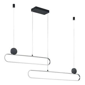 Trio - Dimmbare LED-Pendelleuchte an Seil GRANT LED/54W/230V 2300/3000/4000K schwarz/mattchrom