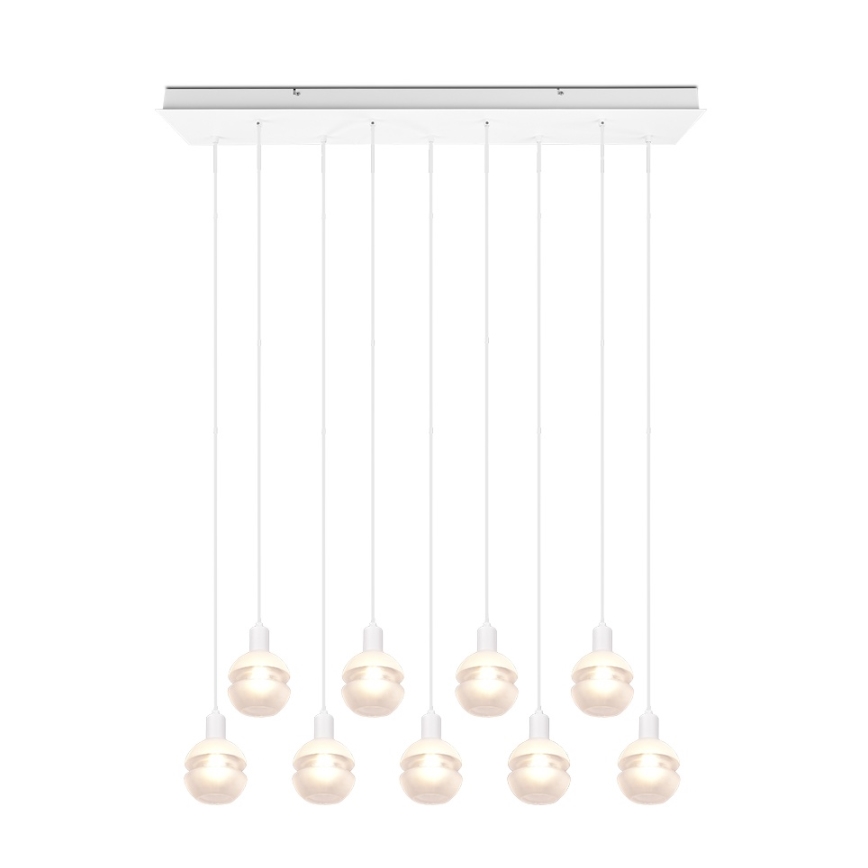 Trio - Lampadario a cavo MELA 9xE14/25W/230V bianco