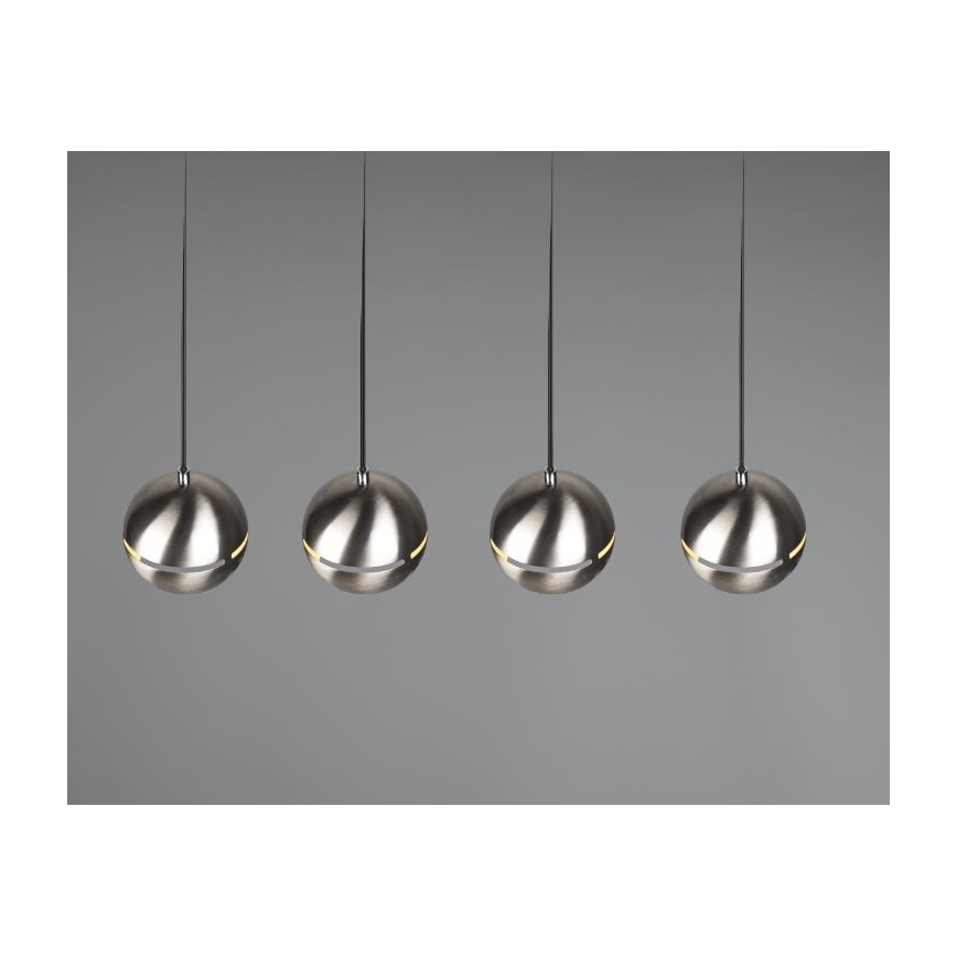 Trio - Lampadario a sospensione con filo FLETCHER 4xE14/40W/230V cromo opaco