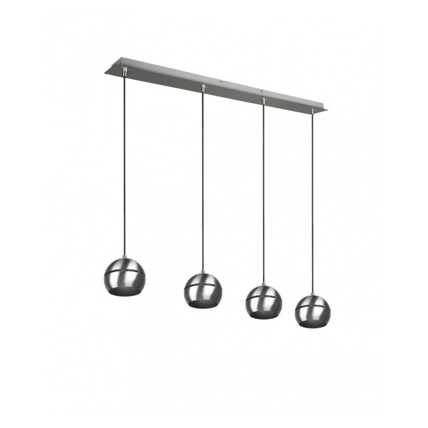 Trio - Lampadario a sospensione con filo FLETCHER 4xE14/40W/230V cromo opaco