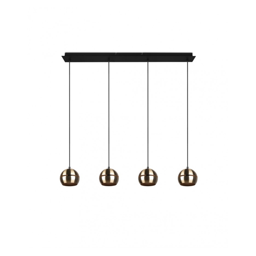 Trio - Lampadario a sospensione con filo FLETCHER 4xE14/40W/230V ottone
