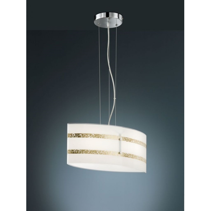 Trio - Lampadario a sospensione con filo NIKOSIA 2xE27/40W/230V oro