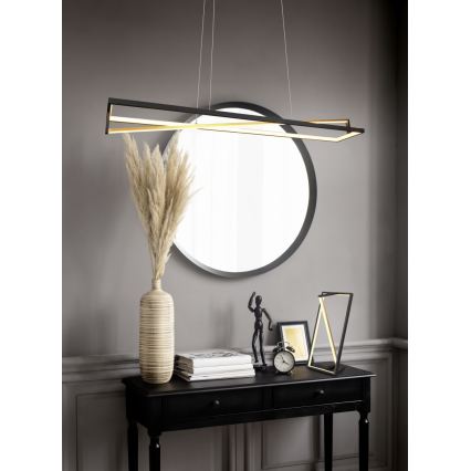 Trio - Lampadario LED dimmerabile a sospensione con cavo EDGE LED/35W/230V 2300/3000/4000K nero/oro