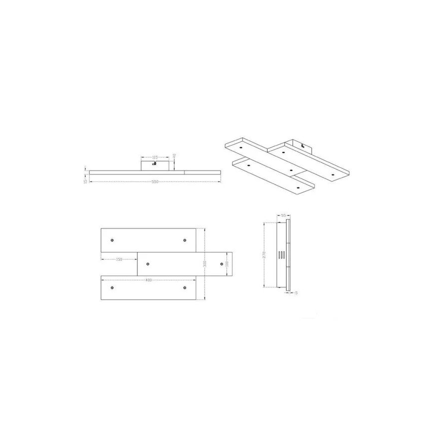 Trio - LED-Deckenleuchte DENVER 3xLED/10W/230