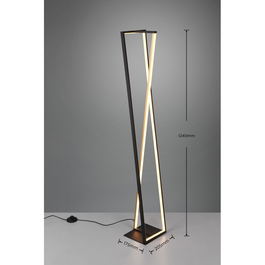 Trio - dimmbare LED-Stehleuchte EDGE LED/26W/230V 2300/3000/4000K schwarz/gold