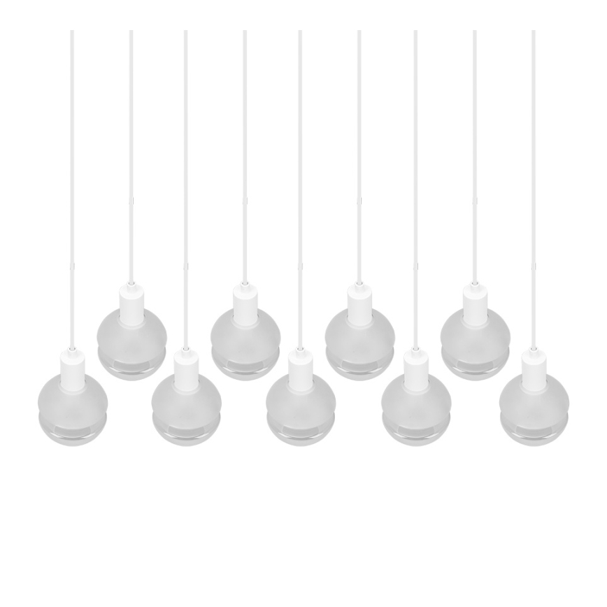 Trio - Pendelleuchte an Kabel MELA 9xE14/25W/230V weiß