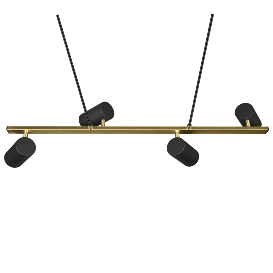 Trio - Pendelleuchte MARLEY mit Kabel 4xGU10/35W/230V schwarz/gold