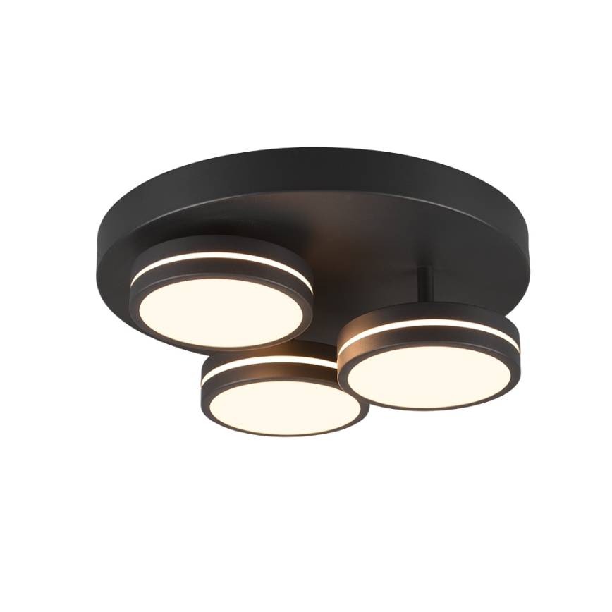 Trio - Plafoniera LED dimmerabile FRANKLIN 3xLED/8,5W/230V 3000K Ø 35 cm nera