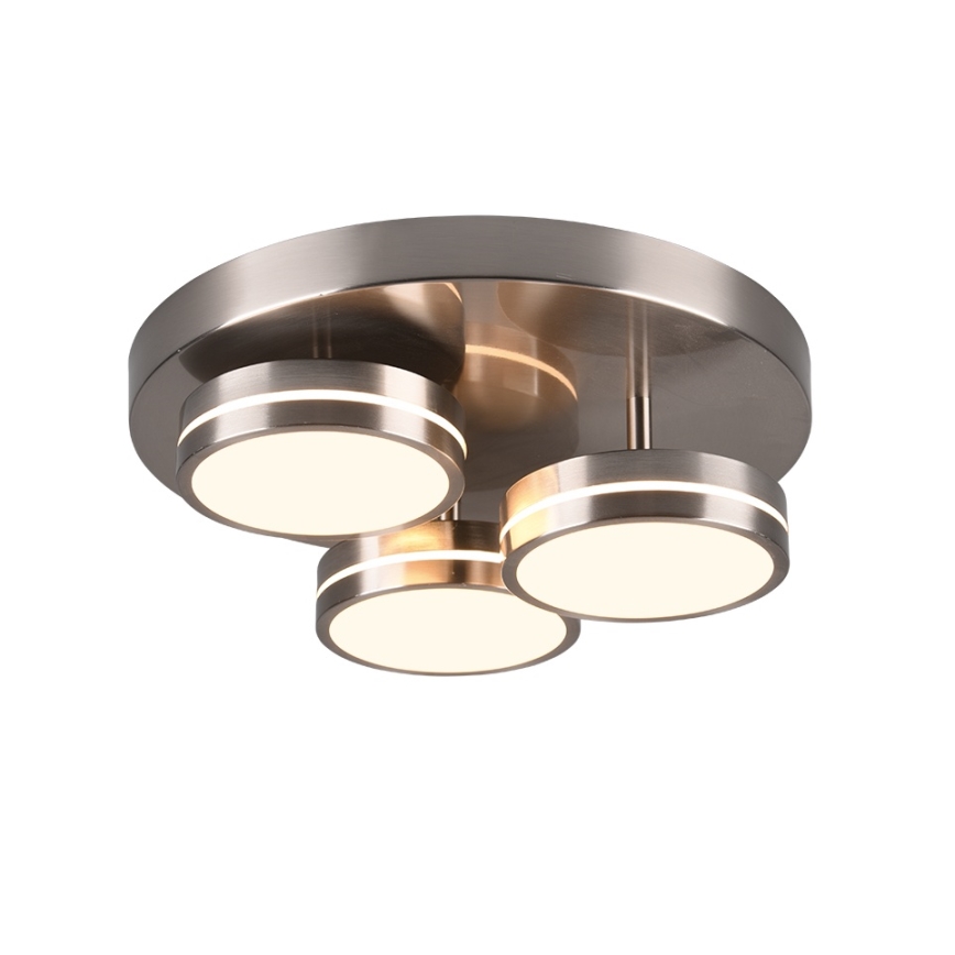 Trio - Plafonnier LED dimmable FRANKLIN 3xLED/8,5W/230V 3000K Ø 35 cm chrome mat
