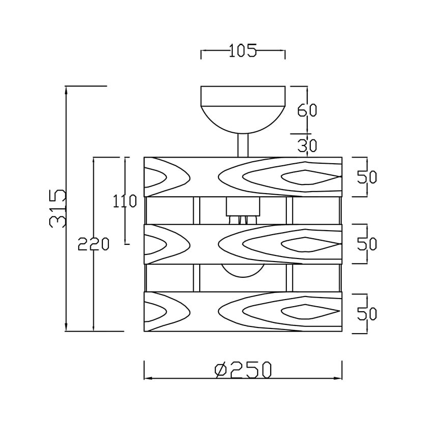 Trio - Recessed Kronleuchter DUNCAN 1xE27/40W/230V