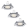 TRIO - SET 3x Lampada LED da incasso dimmerabile LED/5,5W/230V