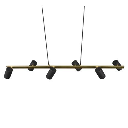 Trio - Suspension sur câble MARLEY 6xGU10/35W/230V noir/doré