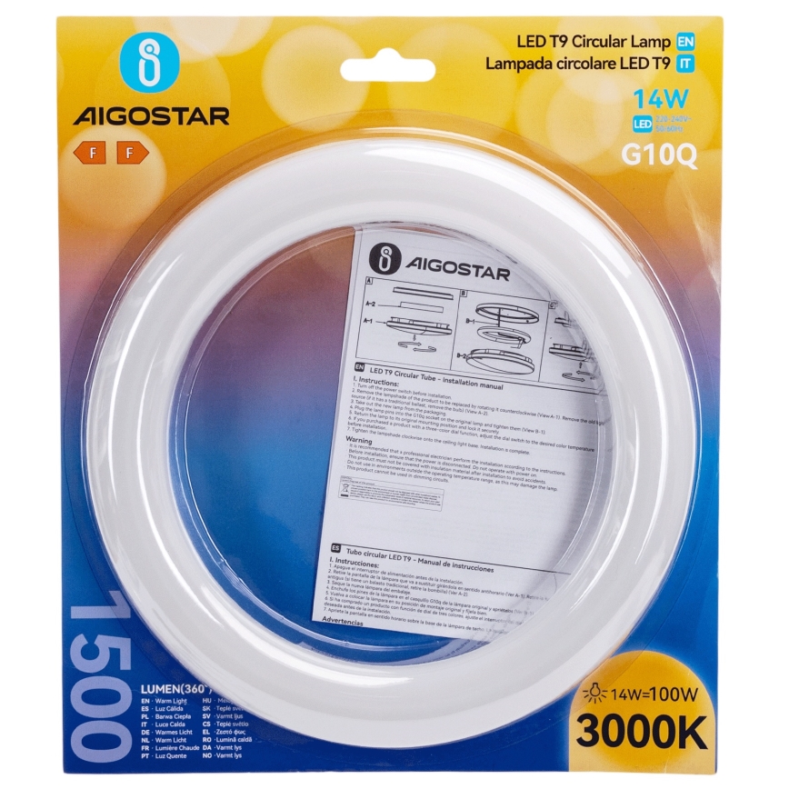 Tube fluorescent à LED G10q/14W/230V 4000K - Aigostar