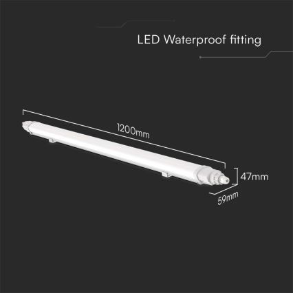 Tube fluorescent industriel LED/36W/230V 6500K IP65 120 cm