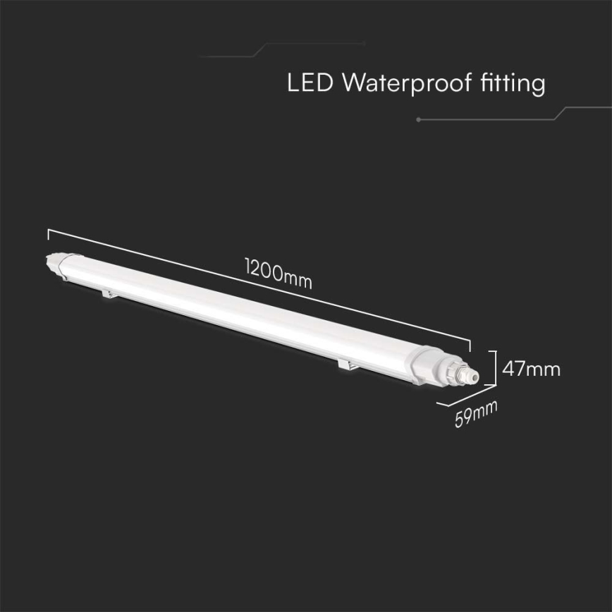Tube fluorescent industriel LED/36W/230V 6500K IP65 120 cm