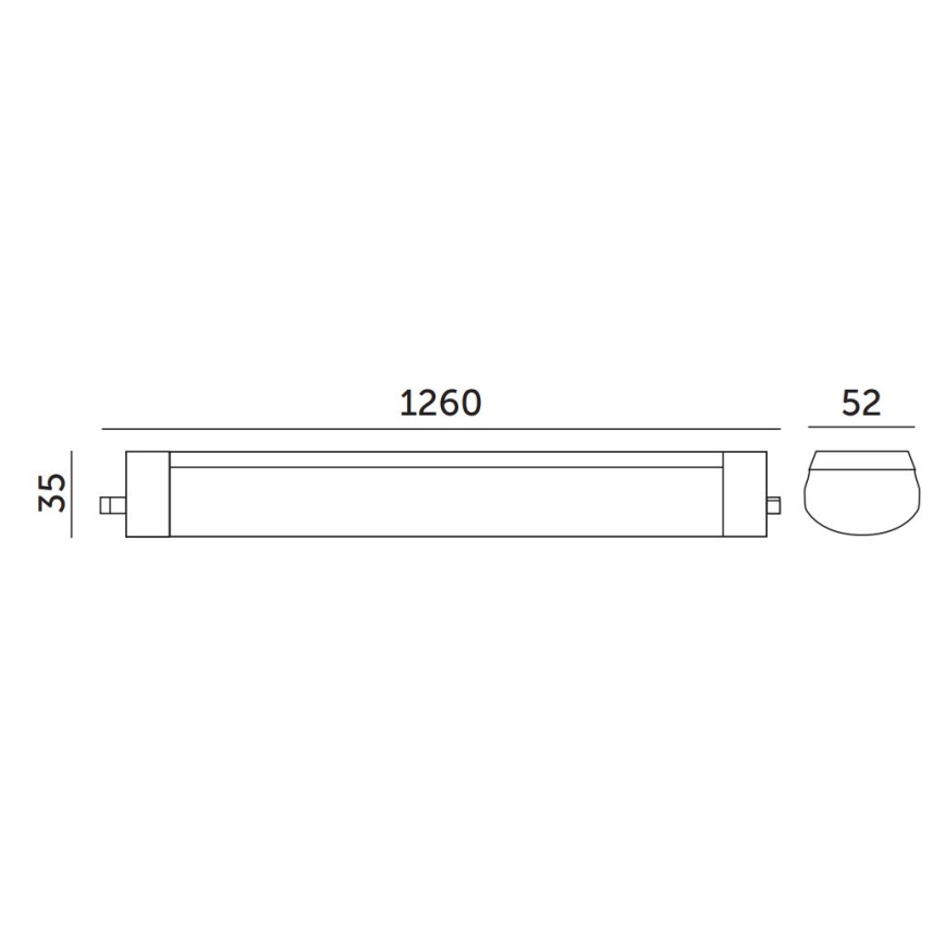 Tube fluorescent industriel LED/36W/230V IP65 4000K 126 cm