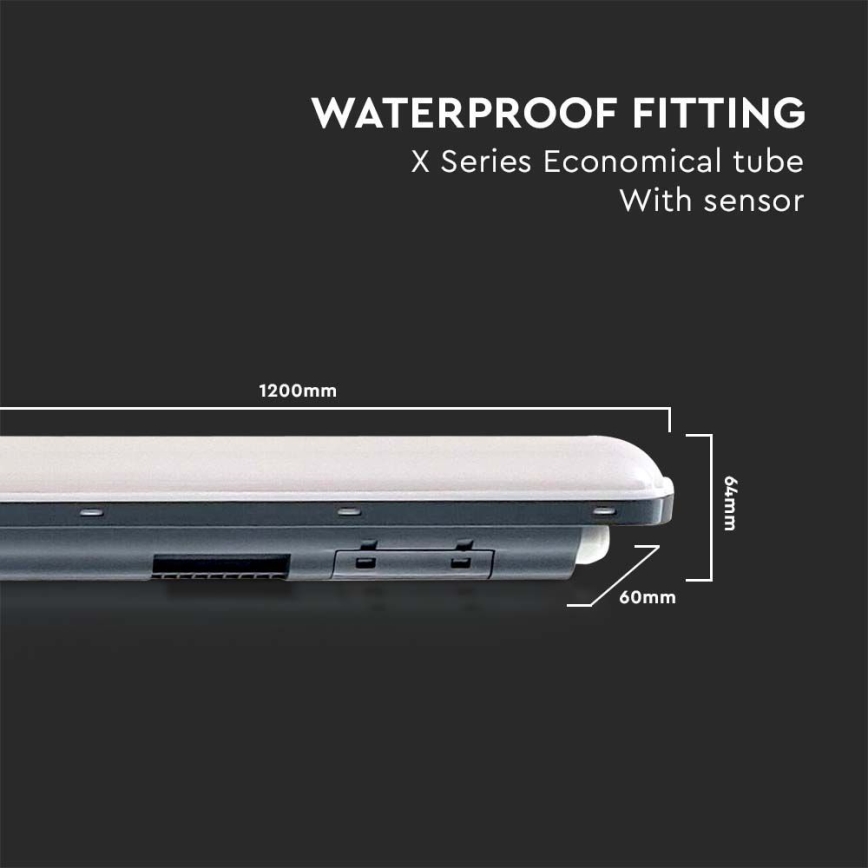 Tube fluorescent industriel LED avec détecteur  X-SERIES LED/36W/230V 6500K 120 cm IP65